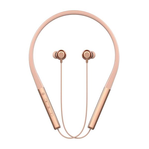 LDNIO N01 wireless neckband headphones (rose gold)