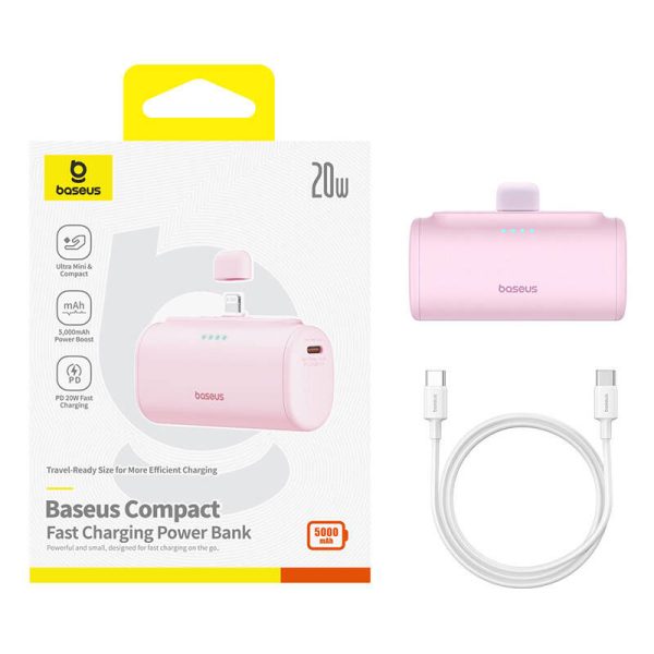 Powerbank OS-Baseus Compact IP 5000mAh 20W (pink)