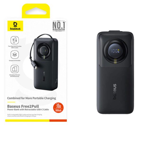 Powerbank Baseus OS Free2Pull 10000mAh 30W +cable (black)