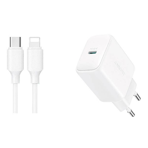 Joyroom JR-TCF20 network charger with C-Lightning 20W 1m cable (white)