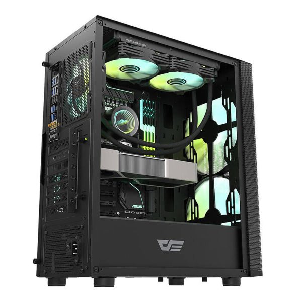 Darkflash DK360 computer case (black) + 3 ARGB fans