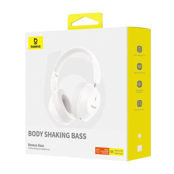 Baseus Bass 30 Max Wireless Headphones (white)