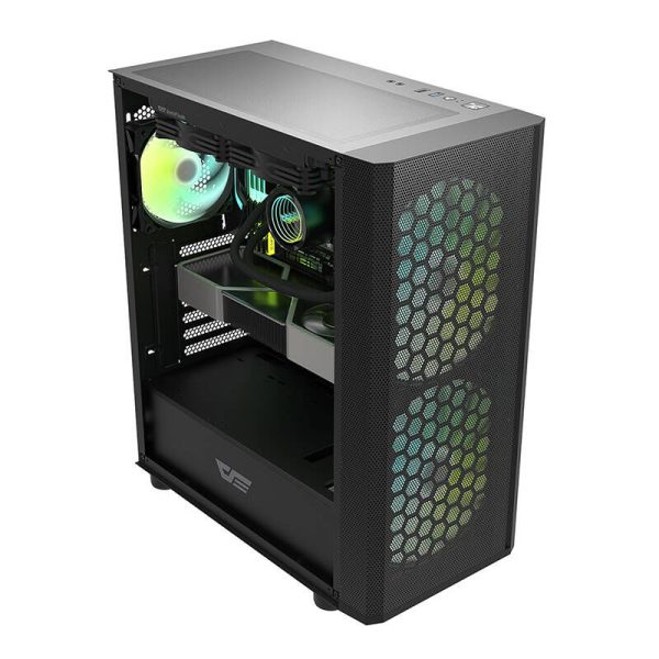 Darkflash DK360 computer case (black) + 3 ARGB fans